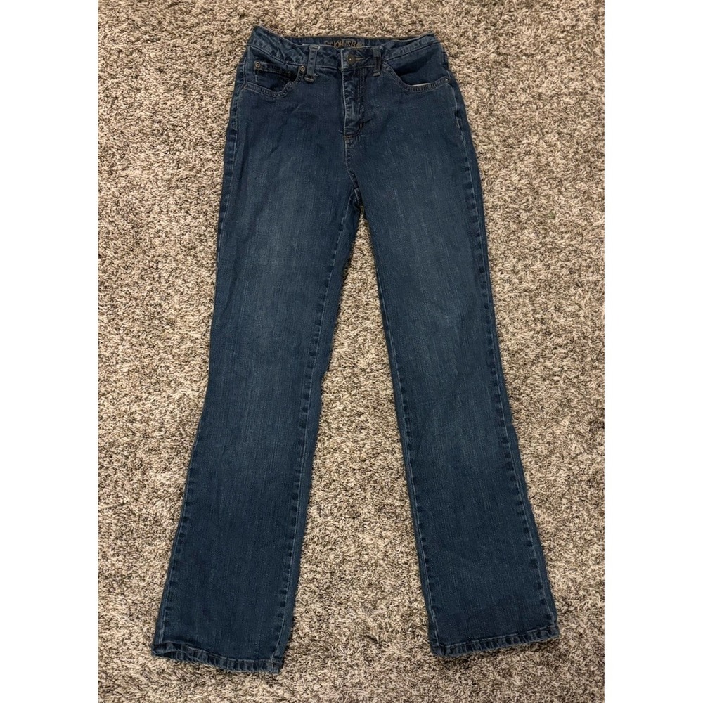 St. John’s Bay Blue Denim Bootcut Jeans Medium Wash Secretly Slender Women’s 4